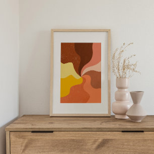 Poster Colorida Colorida do Groovy Psíquico Retroa