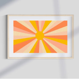 Poster Colorida Colorida do Groovy Psíquico Retroa