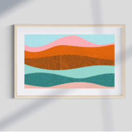 Poster Colorida Colorida do Groovy Psíquico Retroa