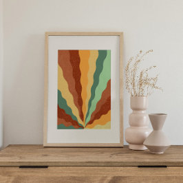 Poster Colorida Colorida do Groovy Psíquico Retroa