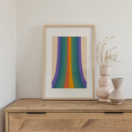 Poster Colorida Colorida do Groovy Psíquico Retroa