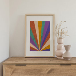 Poster Colorida Colorida do Groovy Psíquico Retroa