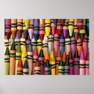 Poster Colorida Crayons