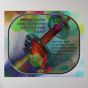 Poster Colorida de Gym com Pesos 016