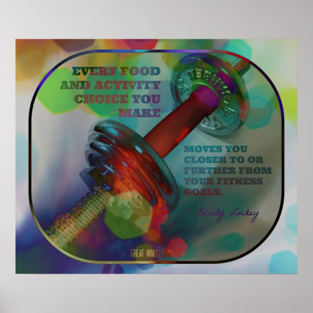 Poster Colorida de Gym com Pesos 016 (Frente)