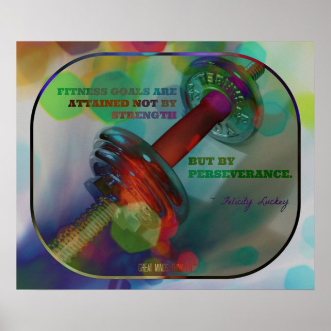 Poster Colorida de Gym com Pesos 07 (Frente)