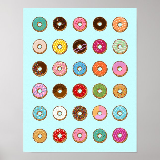Póster Colorida Doughnut (Frente)