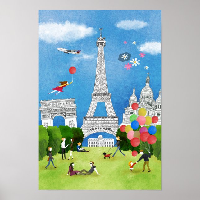 Poster Colorida França (Frente)