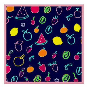 Póster Colorida Fruta Fantasia