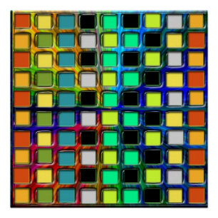 Póster Colorida Grid Tilada por Shirley Taylor