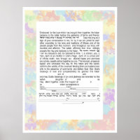 Colorida Texto Conservador Ketubah