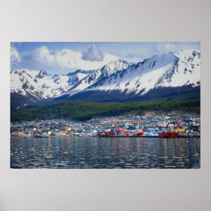 Poster Colorida Ushuaia Tierra del Fuego Patagonia