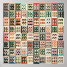 Colorida Vintage European Polacolor Portraics Grid