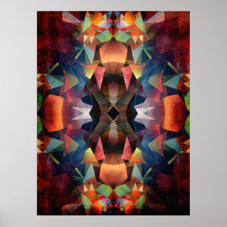 Póster Colorida Vintage Mandala