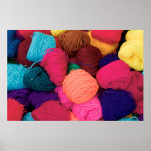 Poster Colorido Alpaca Wool, Huaraz, Cordillera Blanca