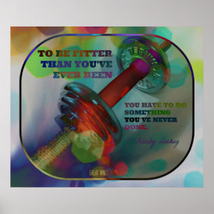 Poster colorido do Gym com pesos 005