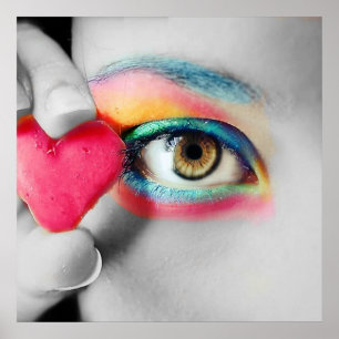 Poster colorido do olho