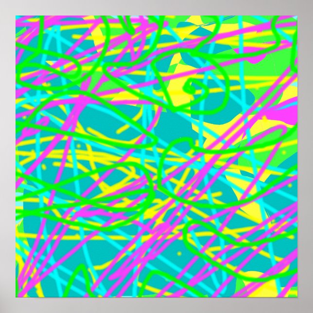 Poster Colorido Meus Sonhos Padrão Escrivível Artéria Exp (Frente)