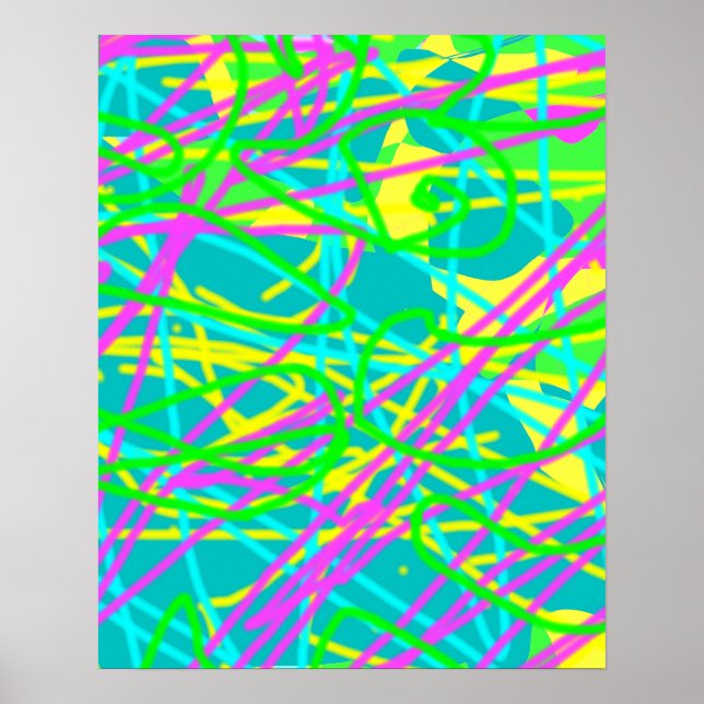 Poster Colorido Meus Sonhos Padrão Escrivível Artéria Exp (Frente)