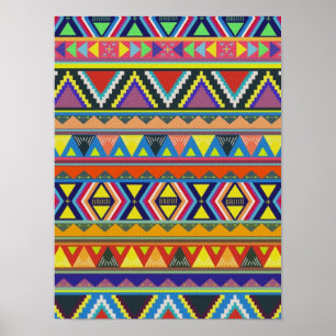 Poster Colorido Oeste Americano Nativo