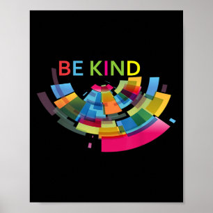 Poster Colorido Seja gentil com a bondade de Abstrato Upl