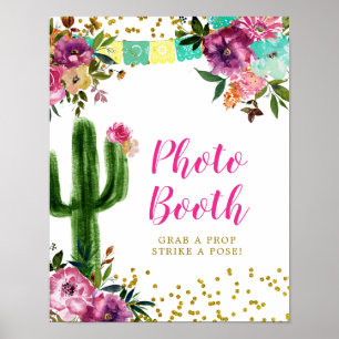 Poster Colorido Taco Mexicano sobre Love Photo Booth