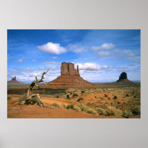 Poster Colorido Vale do Monumento Mitens em Utah EUA