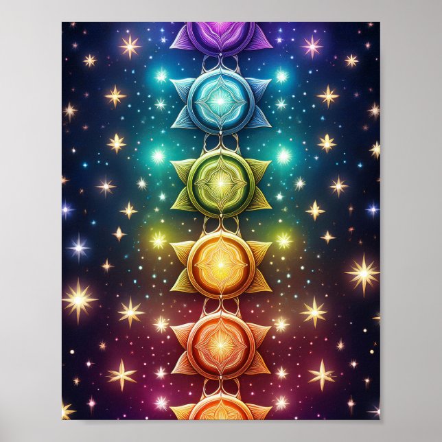 Poster Colorir Chakras (Frente)