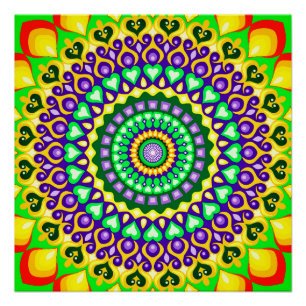 Póster Colorir Mandala