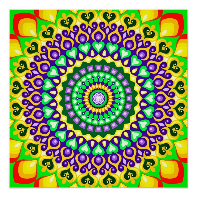 Póster Colorir Mandala (Frente)