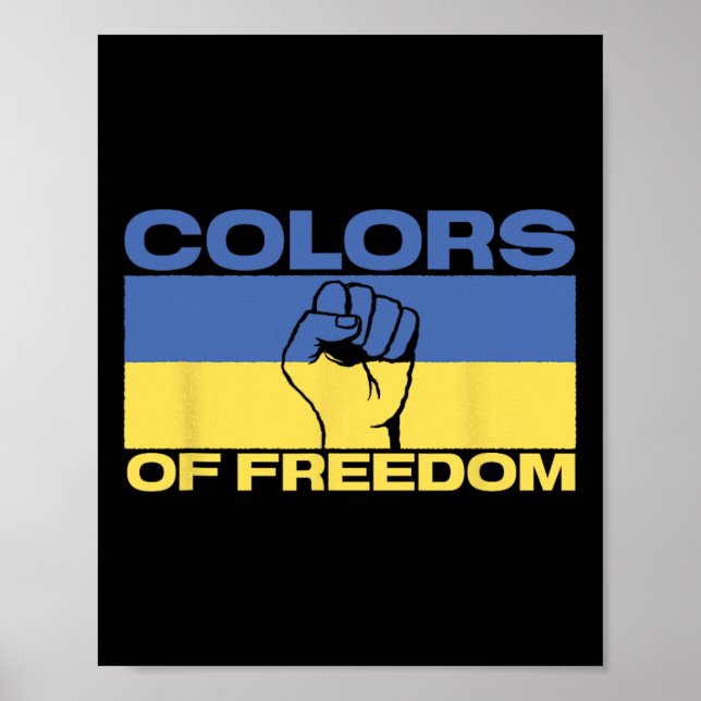 Poster Colors Of Freedom Ukraine Flag  (Frente)