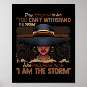 Poster Colors Women I Am The Storm Black EmpowerGirl