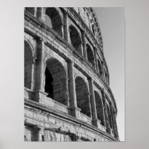 Póster Colosseum em Roma. Anfiteatro romano monumental