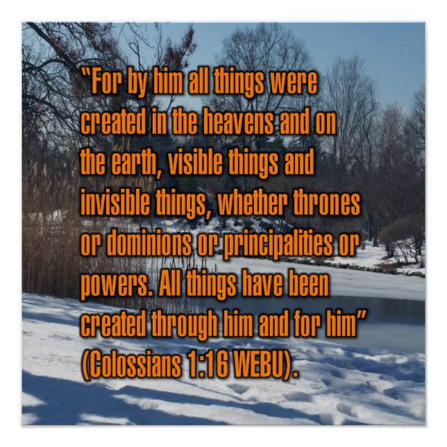 Póster Colossians 1:16 WEBU (Frente)