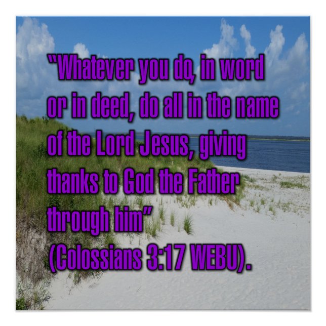 Póster Colossians 3:17 WEBU (Frente)