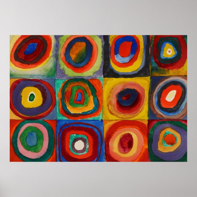 Poster Colour Study, 1913, por Wassily Kandinsky (Frente)