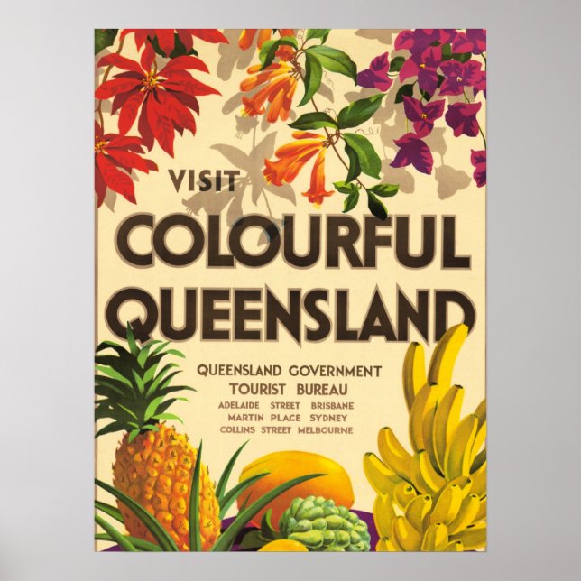 Poster Colourful Queensland, Australia (Frente)