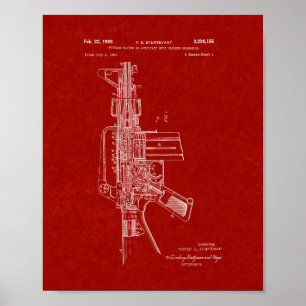 Poster Colt AR- 15 Patente Semi-Automática De Rifes - Bor