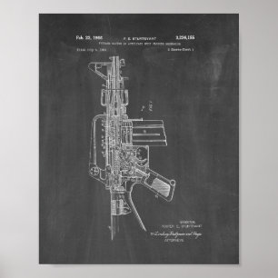 Poster Colt AR- 15 Patente Semi-Automática De Rifes - Cal