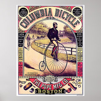 Póster Columbia Bicicleta