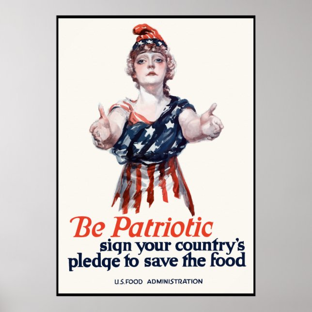 Poster Colúmbia Convida Você A Salvar Comidas — Fronteira (Frente)