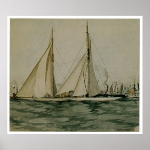 Poster Columbia e Shamrock 1899