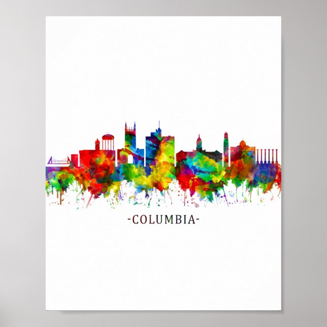 Poster Columbia Missouri Skyline (Frente)