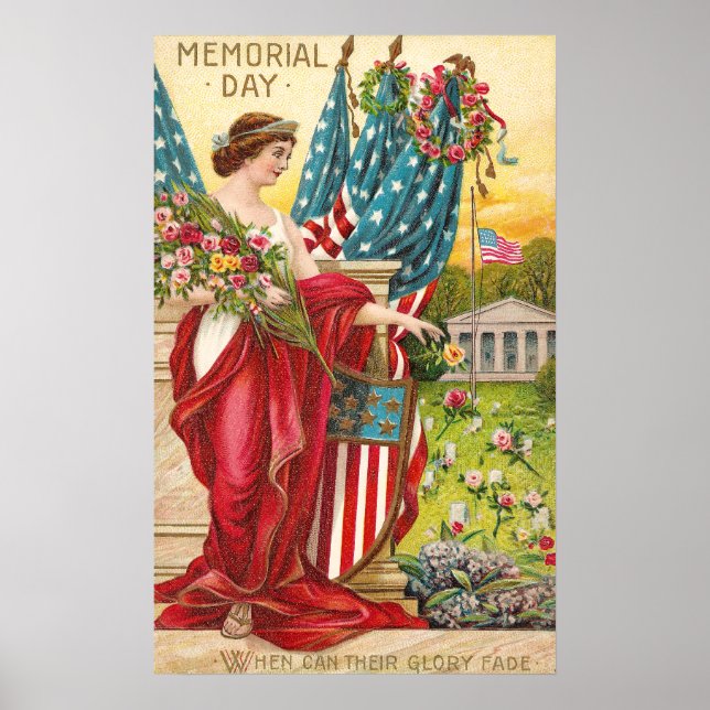 Poster Columbia Observa Vintage no Dia do Memorial (Frente)