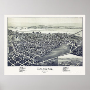 Poster Columbia, PA Panorâmica - 1894