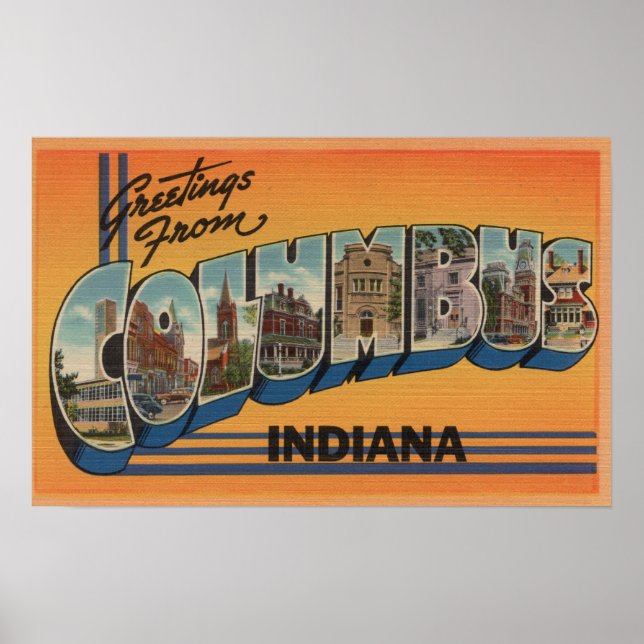 Poster Columbus, Indiana - Cenas Grandes (Frente)