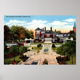 Poster Columbus Indiana The Irwin Family Home
