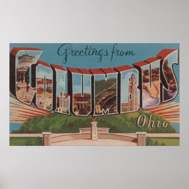 Poster Columbus, Ohio - Grandes Cenas de Letra 2 (Frente)