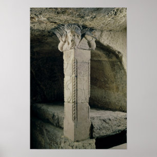 Poster Coluna da cripta, com a cabeça de Moses