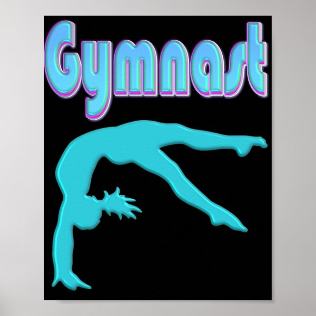 Poster Coluna do Gymnast Back Handspring Passo Para Fora  (Frente)